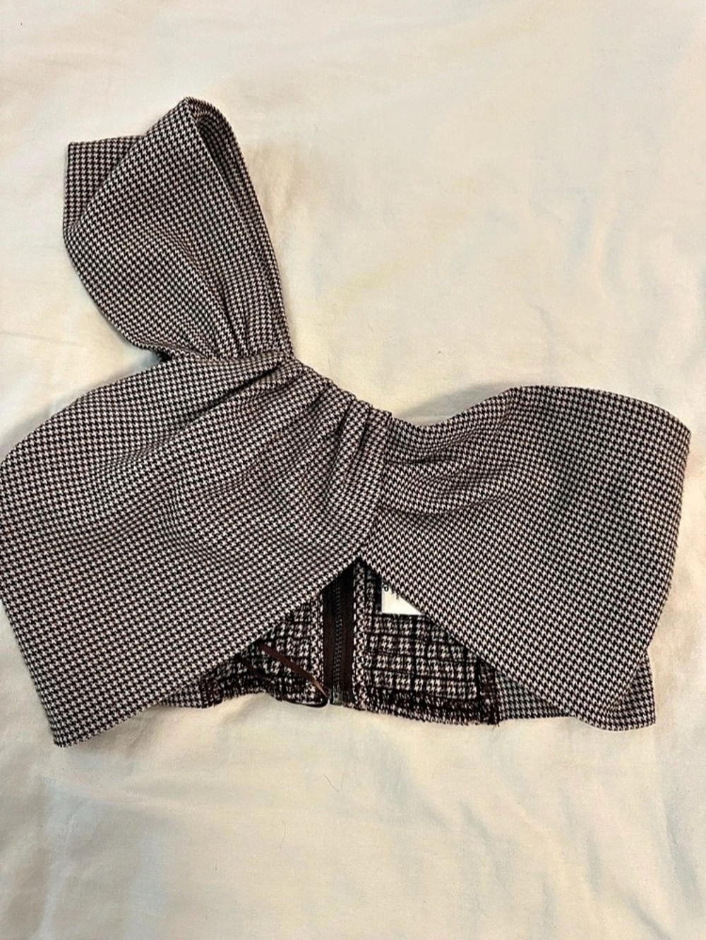 Anthropologie Houndstooth Crop top Size XS